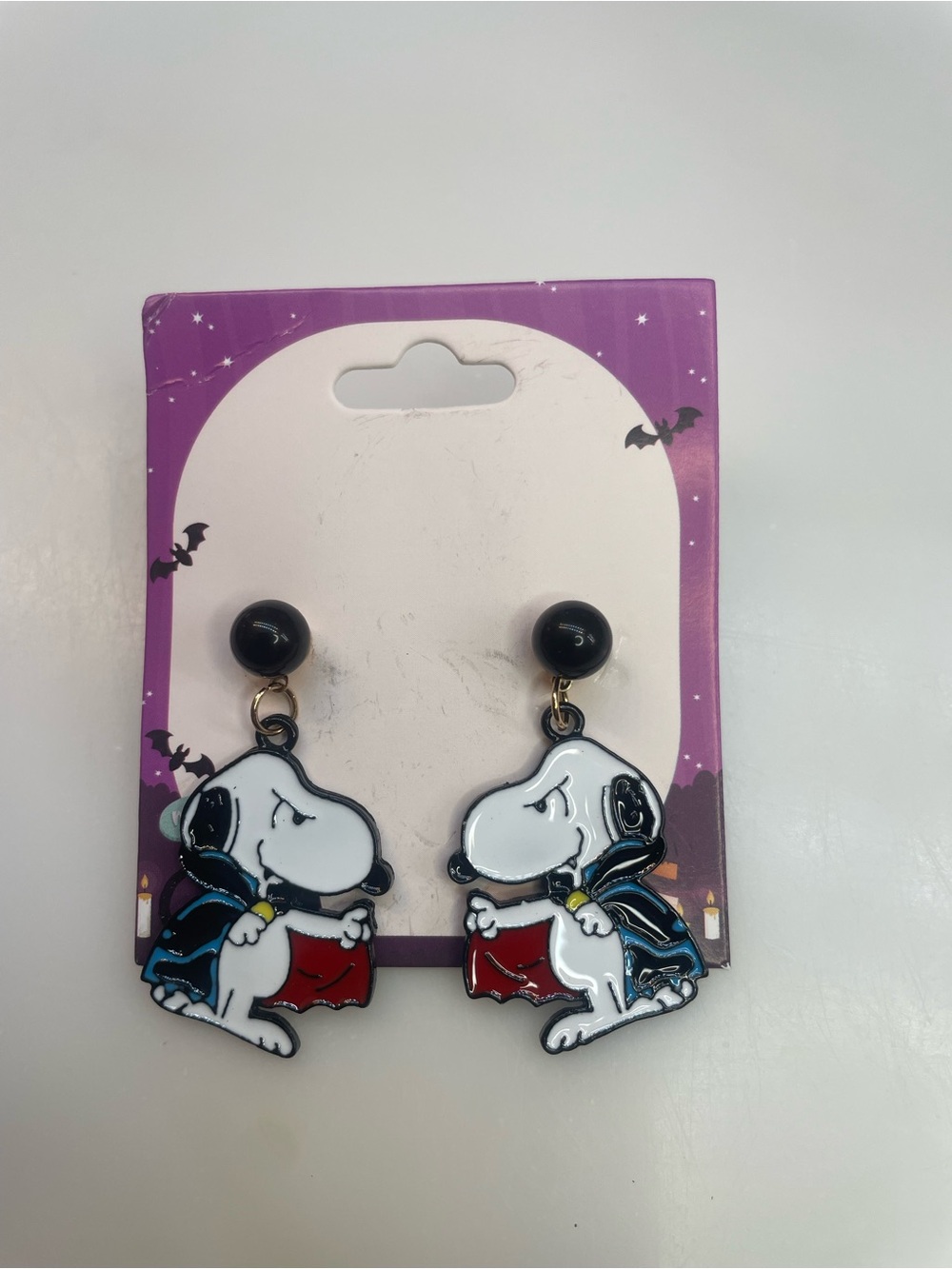 Snoopy Vampire Halloween Earrings